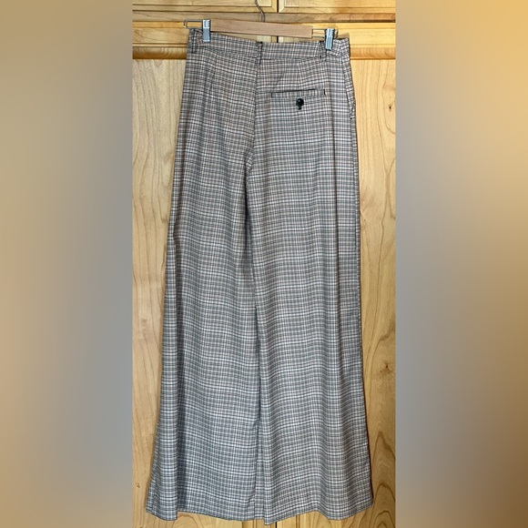 The Avery Pleated Wide-Leg Trousers by Maeve: Plaid Edition, size 4, Ivory Combo - Picture 9 of 10